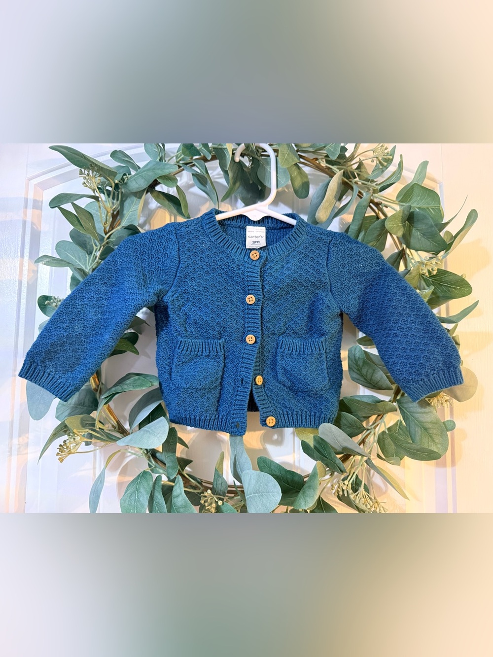 🌿10/$25 • Carter's Blue Knit Button-Up Cardigan